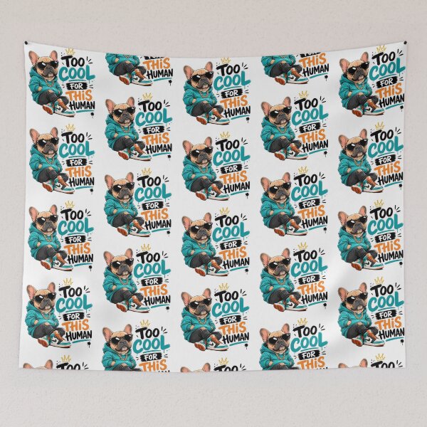 Item preview, Too Cool For This Human French Bulldog Swag Sunglasses Hoodie designed and sold by Charles4719.