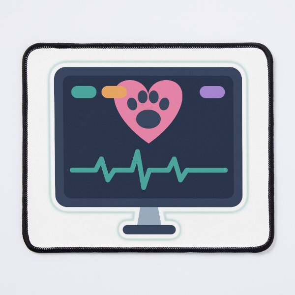 Item preview, Vet Tech Anesthesia Monitor Paw Heartbeat Sticker designed and sold by NTOO.