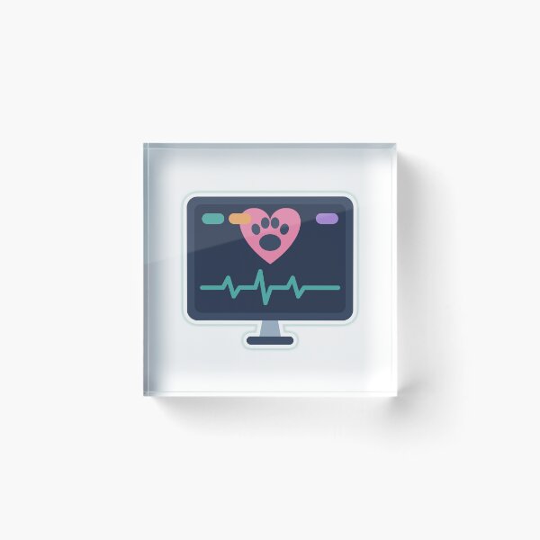 Item preview, Vet Tech Anesthesia Monitor Paw Heartbeat Sticker designed and sold by NTOO.