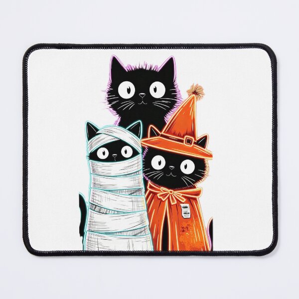Item preview, Halloween Black Cats Trio designed and sold by MyCalmDraw.