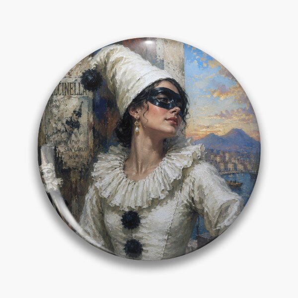 Item preview, Pulcinella – The Italian Jester painting. designed and sold by GalleryKauffeld.