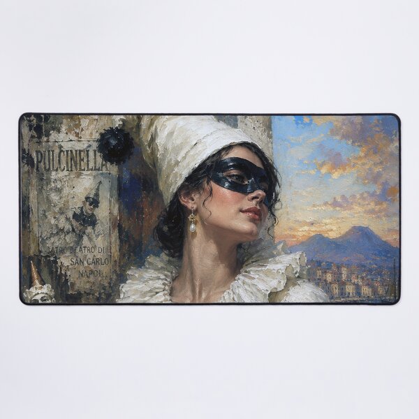 Item preview, Pulcinella – The Italian Jester painting. designed and sold by GalleryKauffeld.