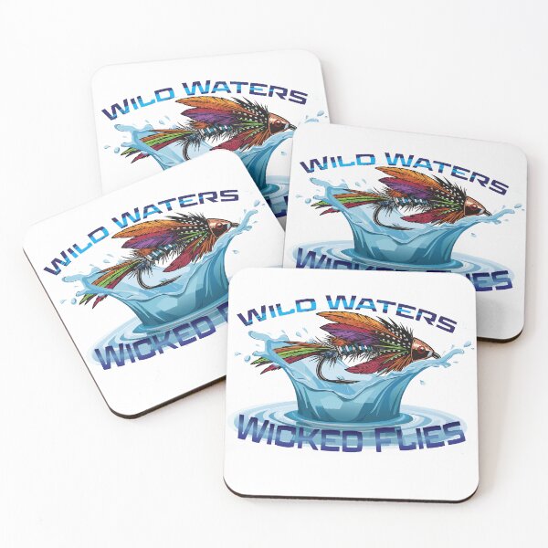 Item preview, Wild Waters Wicked Flies fly fishing illustration stripping streamers. designed and sold by Art-Horizon.