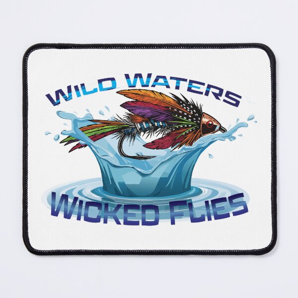 Item preview, Wild Waters Wicked Flies fly fishing illustration stripping streamers. designed and sold by Art-Horizon.
