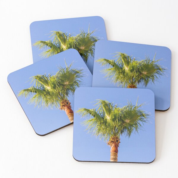 Item preview, Tall Palm Tree Against Clear Blue Sky - Tropical Summer Landscape With Sunny Vacation Vibe designed and sold by Nmallia.