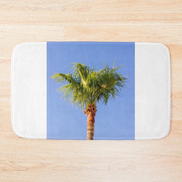 Item preview, Tall Palm Tree Against Clear Blue Sky - Tropical Summer Landscape With Sunny Vacation Vibe designed and sold by Nmallia.