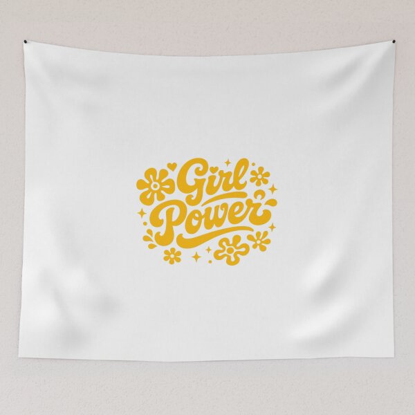 Item preview, Retro Girl Power Groovy Yellow Typography designed and sold by cutepid.