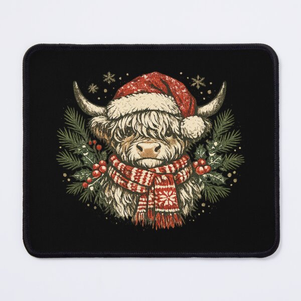 Item preview, Cute Christmas Highland Cow – Festive Rustic Farmhouse Holiday Winter Gift designed and sold by Artycom.