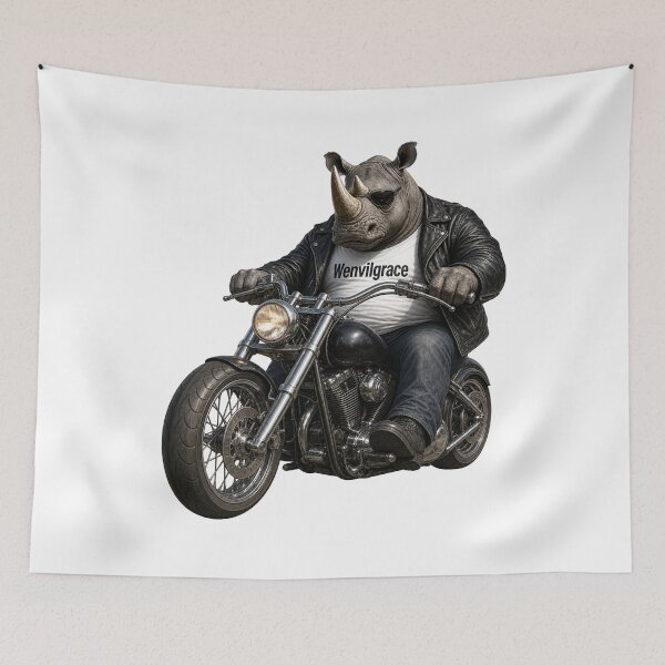 Item preview, Biker Rhino Gift designed and sold by Wenvilgrace.