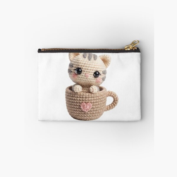 Item preview, Crochet Cat in Teacup designed and sold by Snurly.