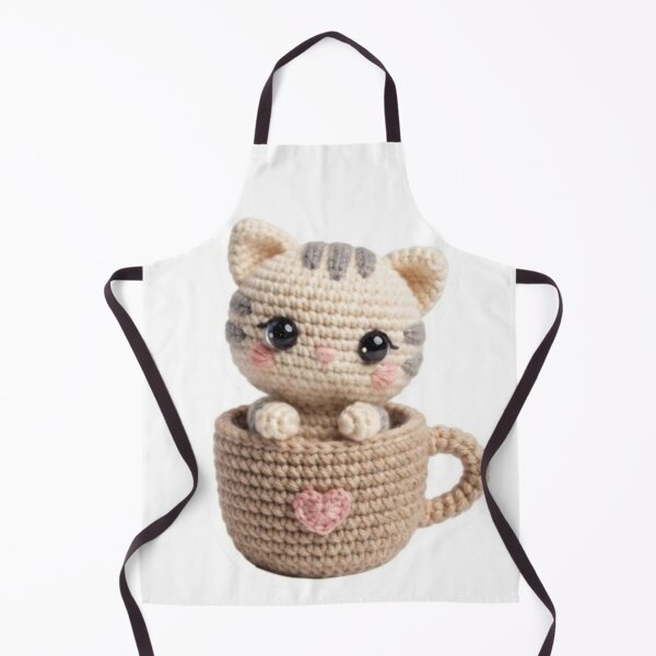 Item preview, Crochet Cat in Teacup designed and sold by Snurly.