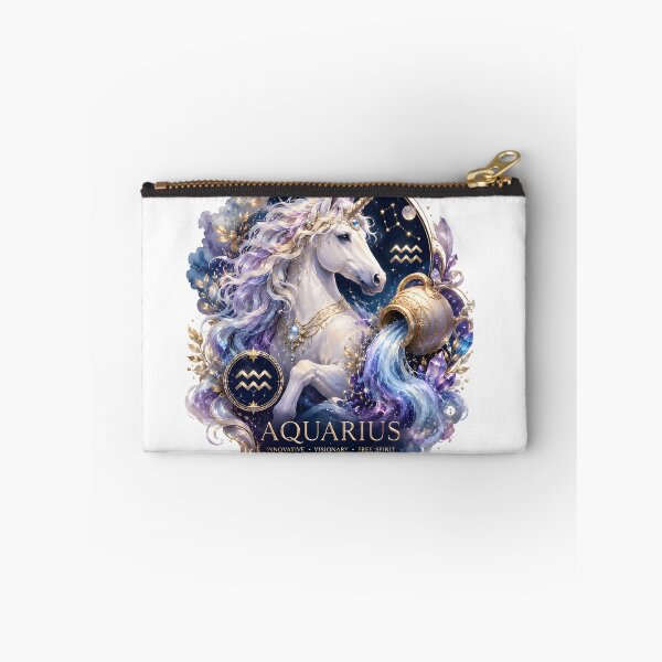 Item preview, Aquarius Mystical Unicorn Water Bearer designed and sold by Zodiac Celestial Art.