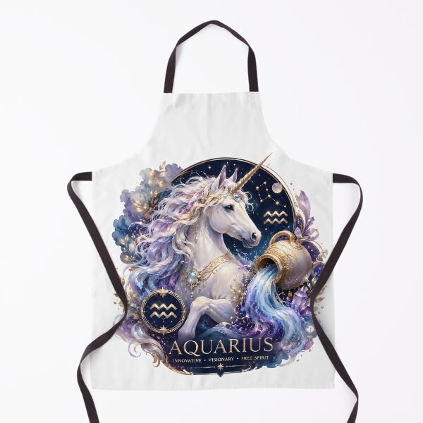Item preview, Aquarius Mystical Unicorn Water Bearer designed and sold by Zodiac Celestial Art.