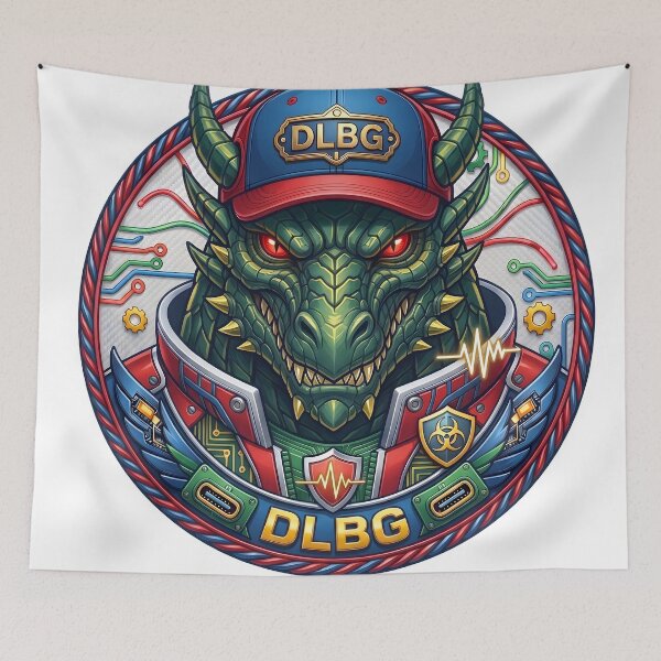 Item preview, Cyberpunk Dragon Badge - Techno Beast Vibrant Edition by DLBG designed and sold by DLBG-STORE.