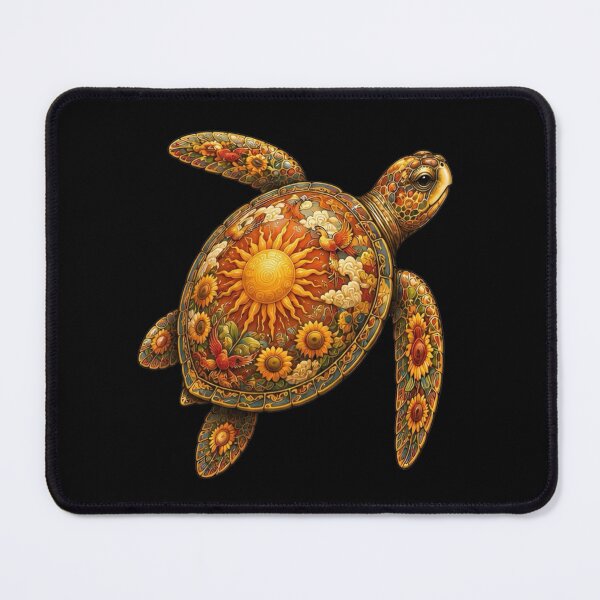 Item preview, Swimming Sea Turtle | Ocean Floral Art Collection designed and sold by Zaru Art Studio.