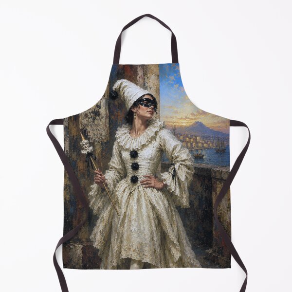 Item preview, Female Pulcinella – The Italian Jester painting. designed and sold by GalleryKauffeld.