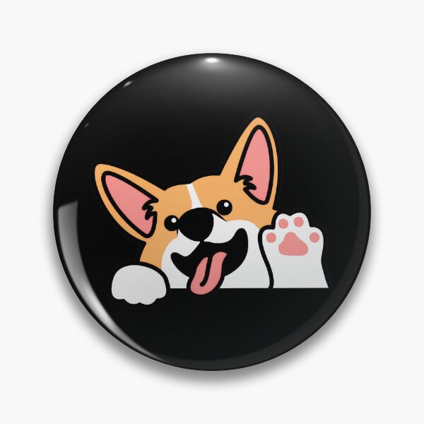 Item preview, Cute Waving Corgi Dog Pal Greeting designed and sold by Dmo3HarkoArt.