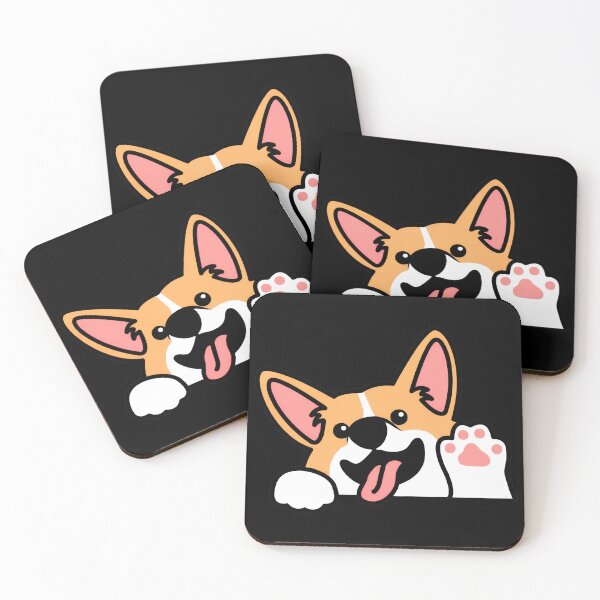 Item preview, Cute Waving Corgi Dog Pal Greeting designed and sold by Dmo3HarkoArt.