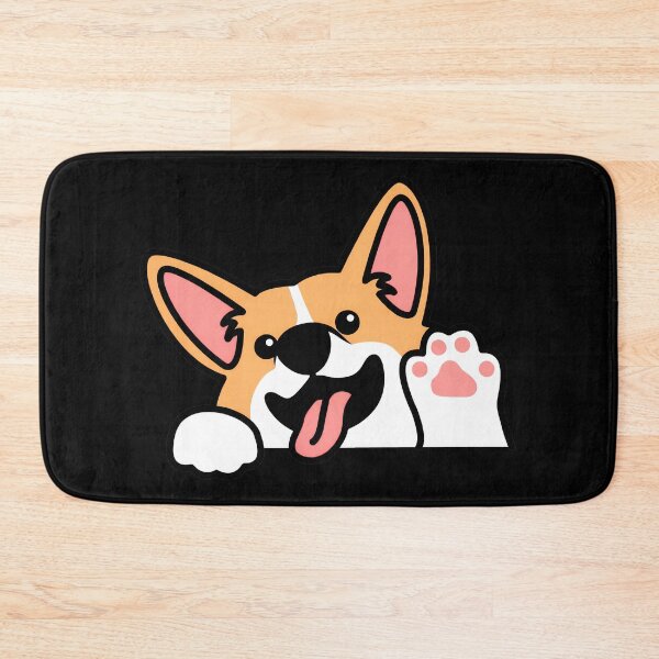 Item preview, Cute Waving Corgi Dog Pal Greeting designed and sold by Dmo3HarkoArt.