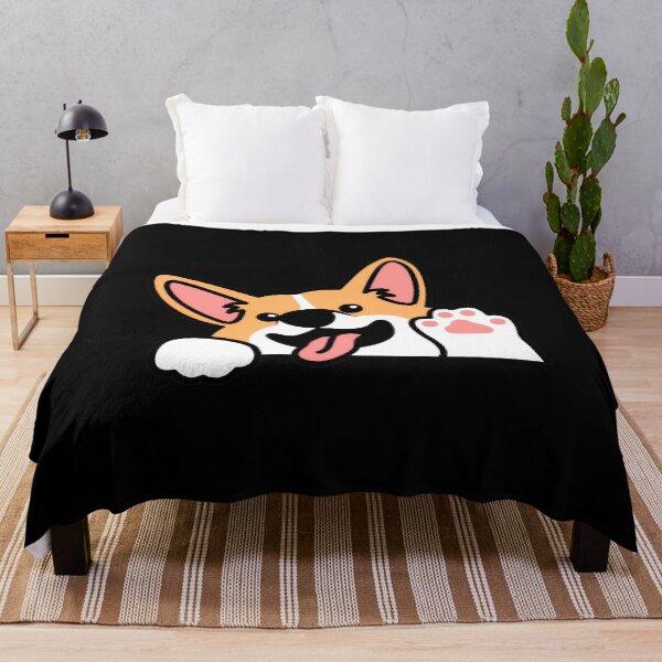 Item preview, Cute Waving Corgi Dog Pal Greeting designed and sold by Dmo3HarkoArt.