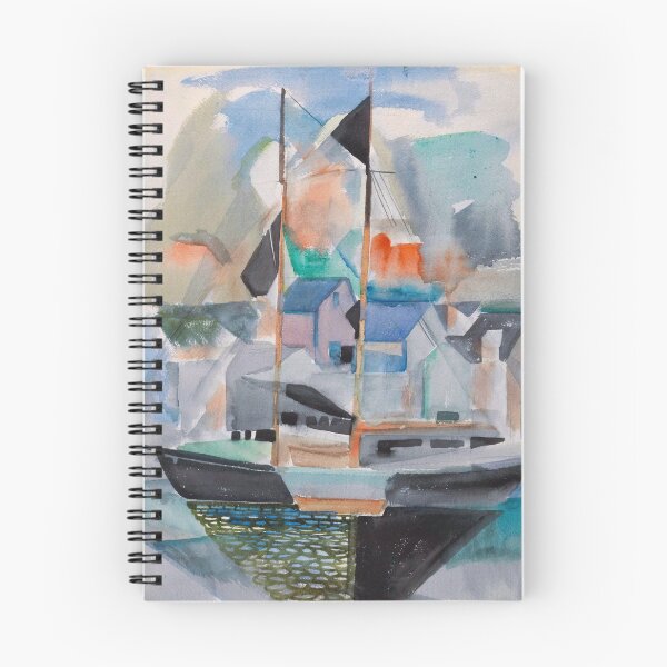Item preview, Schooner with Reflection watercolor and pencil on paper nautical seascape fine art painting print by William Zorach designed and sold by Jéanpaul  Ferro.