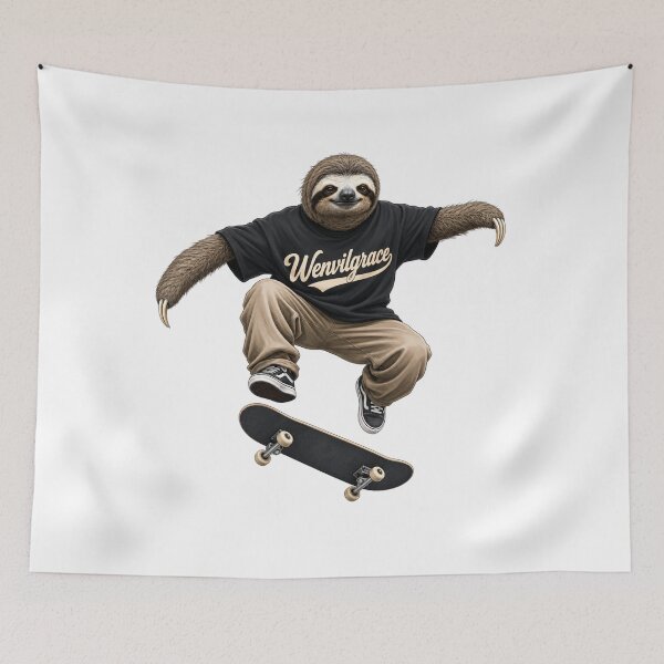 Item preview, Skateboarding Sloth Gift designed and sold by Wenvilgrace.
