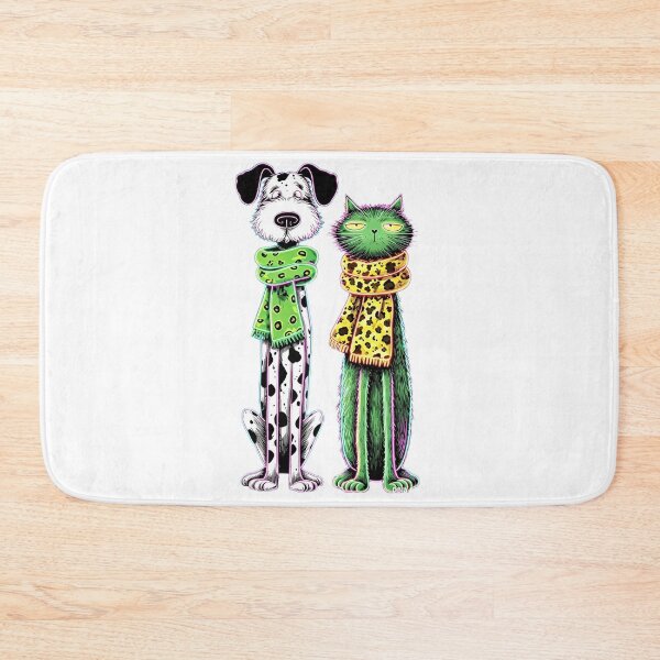Item preview, Dog & Cat with Cozy Scarves designed and sold by MyCalmDraw.