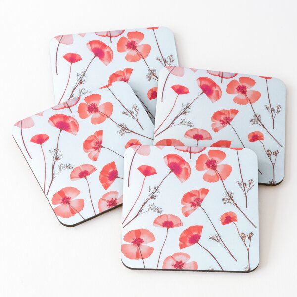 Item preview, Pressed Red California Poppies Floral Art designed and sold by Catrinann.