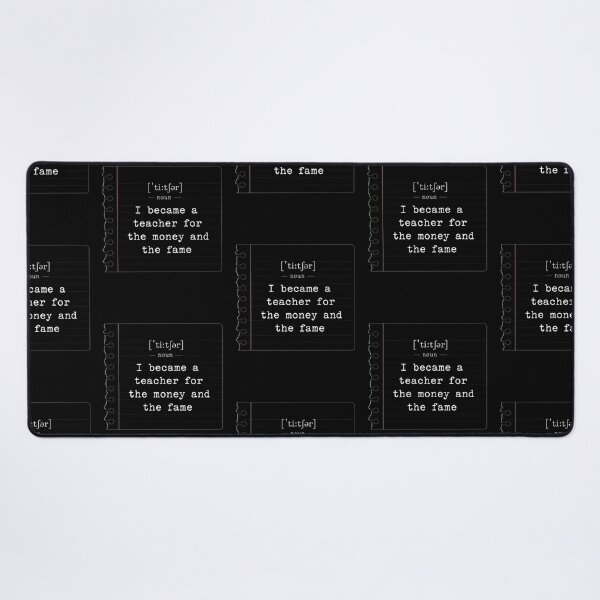 Item preview, I Became An English Teacher For The Money And The Fame Funny Sarcastic Quote Notebook designed and sold by thoughtswear.