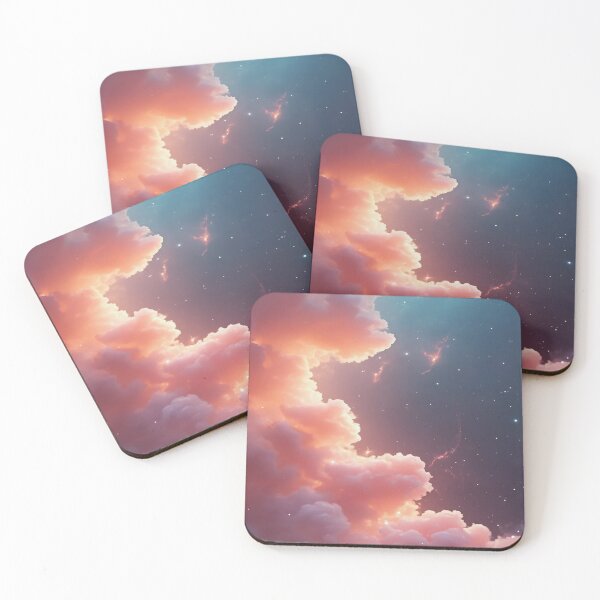 Item preview, Coral Nebula Bloom Among Stars designed and sold by ClarityPulse Studio.