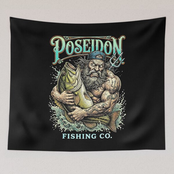Item preview, Funny Fishing Dad Poseidon God Of The Sea Bass Fisherman designed and sold by GrandeDuc.