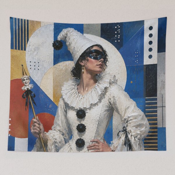 Item preview, A cubistic Pulcinella – A Venetian Tale designed and sold by GalleryKauffeld.
