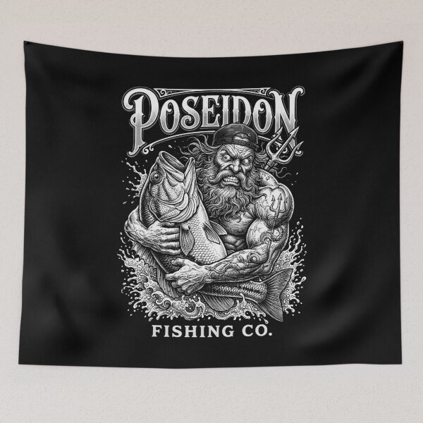 Item preview, Funny Fishing Dad Poseidon God Of The Sea Bass Fisherman designed and sold by GrandeDuc.