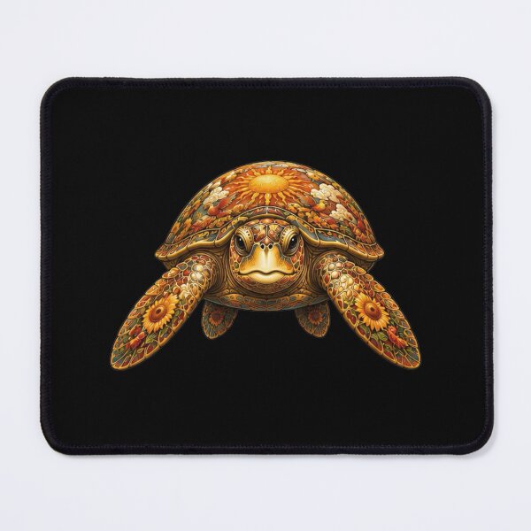 Item preview, Sunrise Sea Turtle | Ocean Floral Art Collection designed and sold by Zaru Art Studio.
