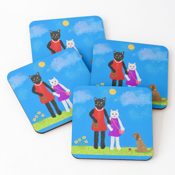 Item preview, Two Cats and a Dog in Park designed and sold by Elaine M Hayward .