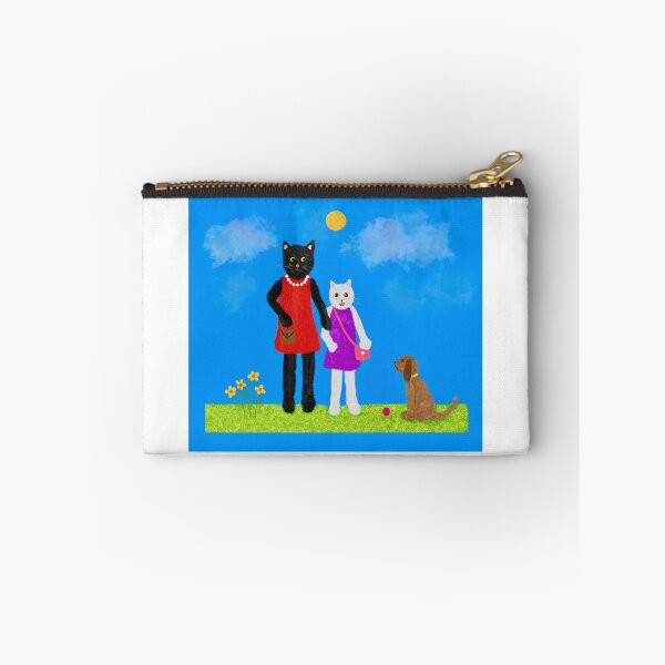 Item preview, Two Cats and a Dog in Park designed and sold by Elaine M Hayward .