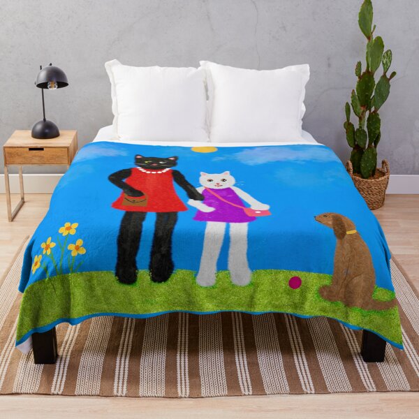 Item preview, Two Cats and a Dog in Park designed and sold by Elaine M Hayward .