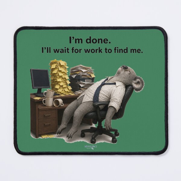 Item preview, The "I'm Done" Office Koala designed and sold by Wenvilgrace.