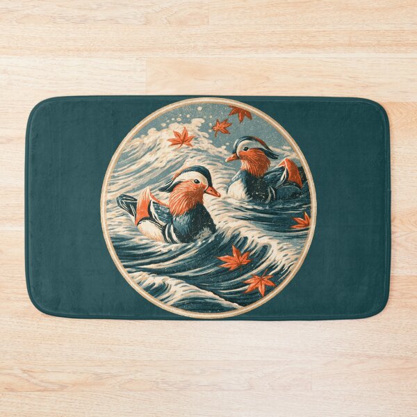 Item preview, Ukiyo-e Mandarin Ducks Japanese Woodblock Print designed and sold by GrinGalore.