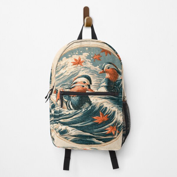 Item preview, Ukiyo-e Mandarin Ducks Japanese Woodblock Print designed and sold by GrinGalore.