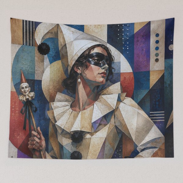 Item preview, A cubistic Pulcinella – A Venetian Tale designed and sold by GalleryKauffeld.