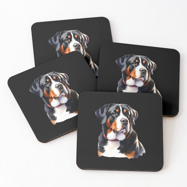 Item preview, Watercolor Swiss Mountain Dog Portrait designed and sold by Dmo3HarkoArt.