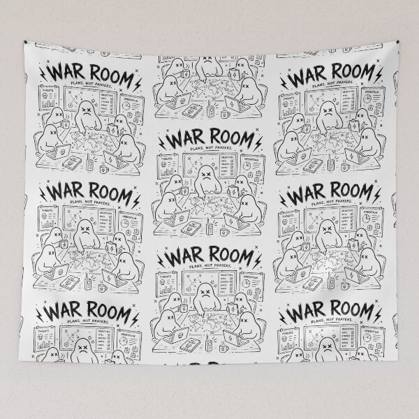 Item preview, War Room Strategy Ghosts – Plans Not Prayers designed and sold by Abidel.