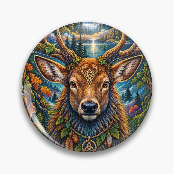 Item preview, Mystical Forest Stag – Celtic Woodland Spirit & Moon designed and sold by thewandswant.