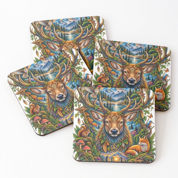 Item preview, Mystical Forest Stag – Celtic Woodland Spirit & Moon designed and sold by thewandswant.