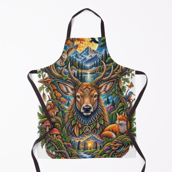 Item preview, Mystical Forest Stag – Celtic Woodland Spirit & Moon designed and sold by thewandswant.