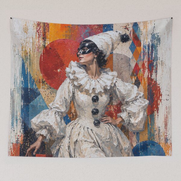 Item preview, The Mysterious Pulcinella – The Italian Jester painting. designed and sold by GalleryKauffeld.