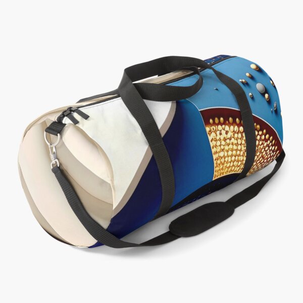 Item preview, Geometric Spiral in Blue Gold and White designed and sold by Vicky Brago-Mitchell®.