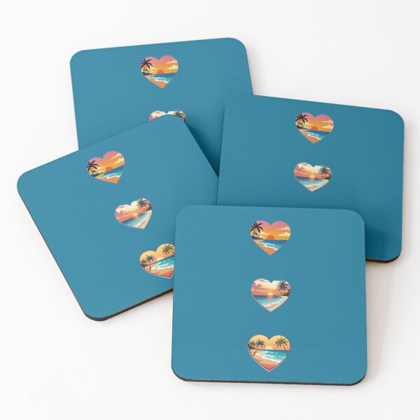 Item preview, Vintage Beach Vibes - Warm Retro Sunset Tones and Turquoise Ocean designed and sold by Beachy.