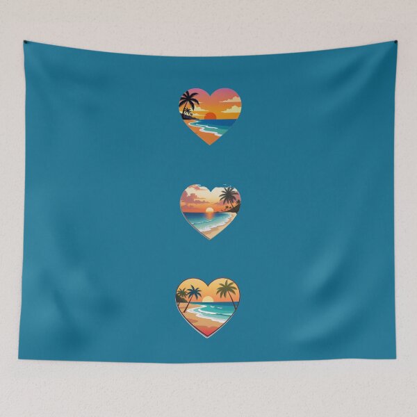 Item preview, Vintage Beach Vibes - Warm Retro Sunset Tones and Turquoise Ocean designed and sold by Beachy.